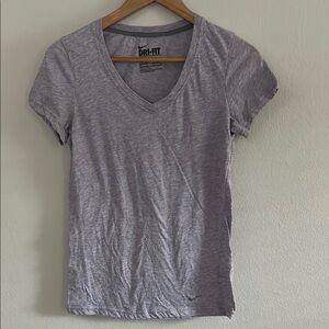 Nike Women's Heather Purple Dri-FIT V-Neck Tee